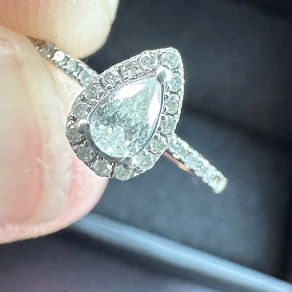 1/2 CT Dainty, Dainty Pear Diamond Ring - Picture 11 of 12
